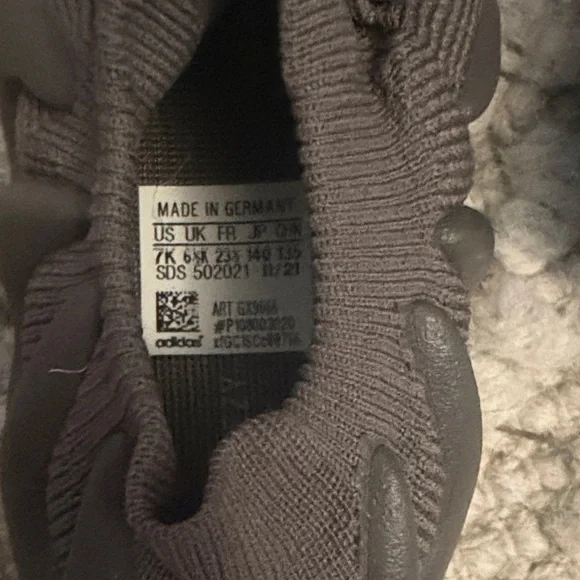 Yeezy 450 Kids Black Knit Sneakers